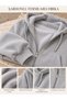 Women's Brushed Inside Oversized Hooded Cardigan with Zippered Pocket - 8