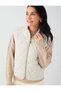 Stone Embellished, Detailed, Straight-Cut, Quilted Puff Vest - 3