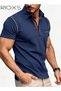 Men's Polo Shirts, Classic Button Cotton T-Shirt, Short Sleeve Casual Golf Tee Tops, Soft Lightweigh - 8