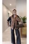 Sanel Black Quilted Patterned Jacket