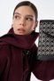 Shepherd-Style Buttoned Wool Coat, Burgundy - 8
