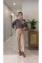 Tedly Beige Carrot Pants - 4