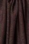 Wavy-Pattern Viscose Shawl, Dark Brown - 2