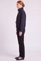 Mock Neck Short Jacket, Navy Blue - 3