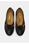 Black Leather Women's Shoes - 5
