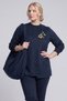 Detailed-Patterned Two-Piece Set, Navy Blue