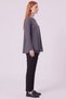 Paneled Lace-Trimmed Sweatshirt in Charcoal Grey - 5