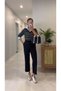 Tedly Navy Blue Carrot Pants - 3