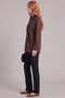 Leather-Detailed Suede Tunic, Brown - 3