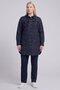 Navy Blue Paneled Quilted Tunic with Sequin Trim - 2