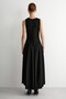 BELU Women's Crew Neck, Sleeveless, Pieced, Godet-Detail Black Dress - 6