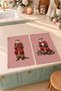 Berry Otter Digitally Printed 2-Piece Kitchen Towel Set with Scarf and Dried Rose Pattern, 35x55 - 7