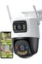 Dual Lens Outdoor Security Camera, 6MP Wireless CCTV Camera for Home with AI Human Vehicle Detection/Color Night Vision/Work w/Alexa, Crusier Dual 2 2K+2K Wifi6 Pan & Tilt Surveilliance Camera