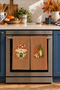 Woodland Cottage Home and Lantern Caramel-Patterned Decorative 2-Piece Kitchen Towel Set, 35x55 cm