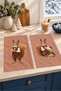 Cocoa Squirrel: Squirrel and Cookie Terracotta Color Digital Print 2-Piece Kitchen Towel Set, 35x55 - 4
