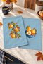 Pear Orchard: Pears and Branches Soft Blue Patterned Fall Decorative 2-Piece Kitchen Towel Set, 35x55 cm - 8