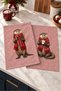 Berry Otter Digitally Printed 2-Piece Kitchen Towel Set with Scarf and Dried Rose Pattern, 35x55 - 5