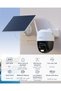 Solar Security Camera - 3MP Outdoor Wireless WiFi Camera with Solar Panel, 2K QHD/Color Night Vision/PIR Human Vehicle Detection/Two-Way Talk/Works with Alexa, Cell PT 2C Outdoor Camera for Home - 2