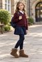 FY-3330 Anatomical Sole Everyday Use Brown Suede Girls' Outdoor Boots