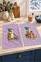 Lavender Bear and Sled Lilac-Patterned Digitally Printed 2-Piece Kitchen Towel Set, 35x55 - 8