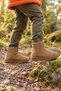GT-8344 Anatomical Sole, Cold-Resistant, Everyday Use, Brown Suede Girls' Outdoor Boots