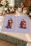 Lavender Otter and Lavender Bouquet Digitally Printed 2-Piece Kitchen Towel Set, 35x55 - 6