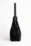 GRANDY Black Suede Genuine Leather Women's Shoulder Bag - 7