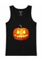 Halloween Glowing Jack-o'-Lantern – Scary Pumpkin Face Graphic Cotton Tank Top