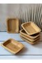 Bamboo Lateria Serving Plates, Set of 6, 13 cm
