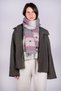 Handwoven Wool Shawl 65 x 205 cm - Purple - Gray - 2