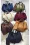 Suede-Textured Wallet with Charm, Large Women's Hand and Shoulder Bag, Brown - 2