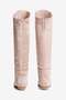 Women's Suede Boots, Flat Sole, Rumi Taupe Color Mink - 4