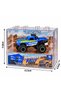 1:64 Scale Mini RC Monster Truck Toy, 2.4GHz Remote Control Off Road Pickup Racing Car with Big Wheels, Blue Mini Rally Truck with Transparent Storage Case, Racing Toy for Kids Ages 6+ - 4