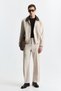جاكيت بياقة متباينة بقصة مريحة