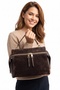 VINCE Brown Suede Genuine Leather Women's Shoulder Bag - 2
