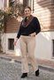 Women's Plus-Size Blouse with Leopard-Print Scarf and Truvakar Sleeves - 3