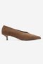 VELOUR Earth-Tone Suede Genuine Leather Women's Low-Heel Heeled Shoes - 5
