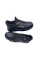 MEN'S STRETCH LEATHER SHOES WITH RUBBER LACES, BLACK, WITH STRETCH FABRIC LINING AND STITCHED RUBBER SOLE, CASUAL SHOES - 3