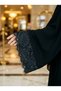عباية تركية كلاسيكية بنقوش مطرزة أنيقة - أسود - 3