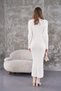 Corded Fabric Fisherman-Style Knit Dress - 5