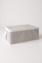 (5 Pcs) Gray Striped Zippered Storage Bag Pillow-Quilt-Clothing Organizer 64*45*22 cm - 2