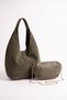 JOVANNA Green Suede Genuine Leather Women's Shoulder Bag - 6