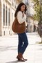 JOVANNA Taba Suede Genuine Leather Women's Shoulder Bag - 2
