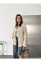 Women's Velvet-Collar Gabardine Relaxed-Fit Four-Pocket Jacket - 4