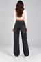 Back Belt Buckle Wide Leg Baggy - 3
