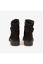 Women's Rubber Sole, Buckle Detail, Suede Leather Zip-Up Boots with 5cm Thick Heel 51435-1 - 4