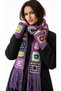 Hand-Knitted Patterned Women's Gloves and Scarf Set - 3