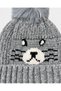 Unisex Baby, Ear-Covering, Fur-Lined, Pom-Pom, Cute Animal-Printed Winter Knit Beanie - 2
