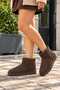 Dora Women's Suede-Look Winter Comfort Boots with Padded Soles for Everyday Use C304-Dark Brown - 2