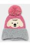 Cute Dog-Shaped Winter Beanie with Fur-Lined Design, Pom-Poms, and Ear Flaps for Girls/Boys (Ages 1–3) - 3